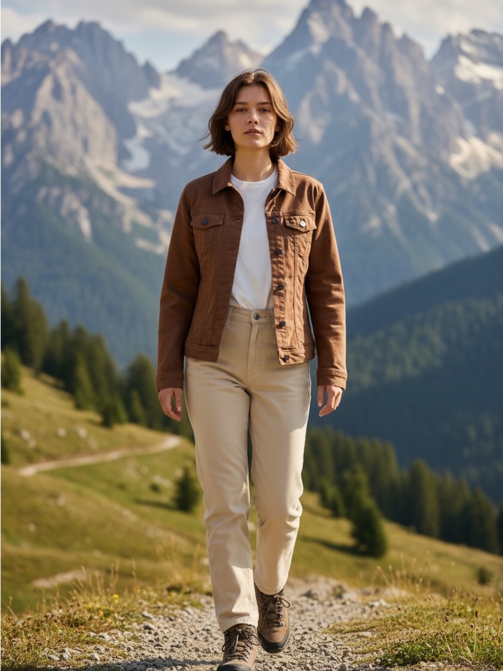 Classic Caramel Women's Jacket - Lightweight Casual Coat